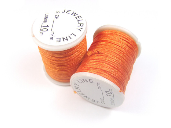 Nylon Schmuckband, 0,8 mm, orange