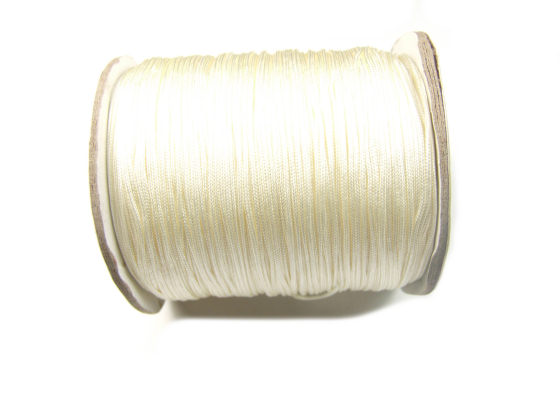 Nylon Schmuckband, 0,8 mm, creme