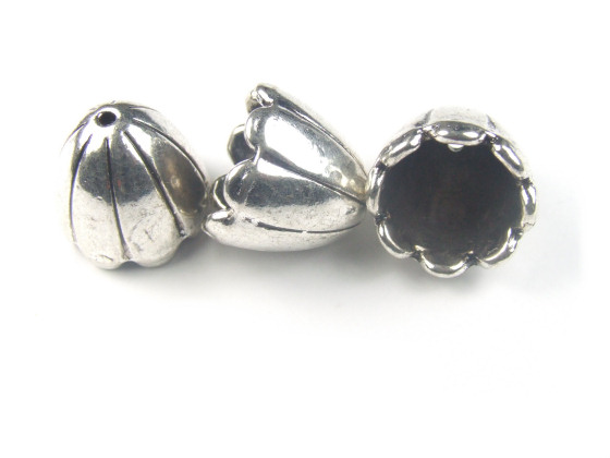 Perlkappen, groe Kelche, 18x16 mm