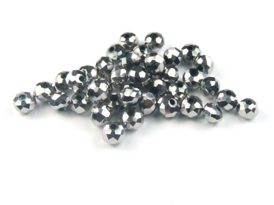 Schliffperlen, Rondelle,  4x3 mm, AB