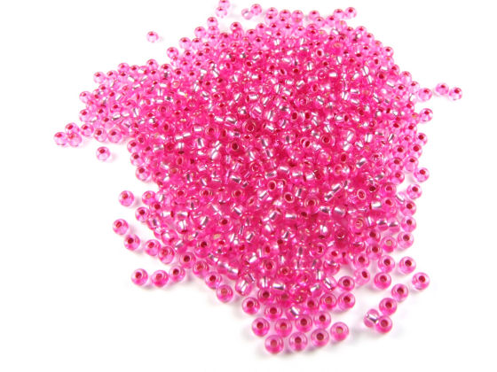 Rocailles, 2 mm, silvery pink