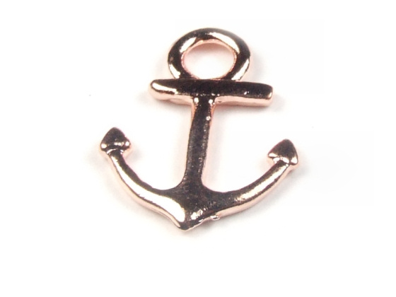 Anhnger, Anker, 15x19x2 mm, ros gold