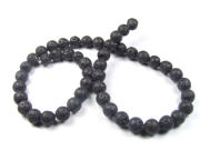 Perlen aus Lava, 8 mm, schwarz