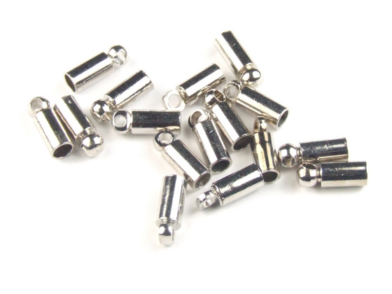 Endkappen, schlicht, 1,5mm, platinfarben