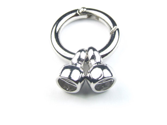 Kappenverschluss fr 6 mm Band,  mit Ring