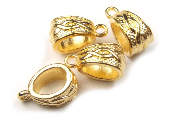 Collierschlaufe, 14x7 mm, goldfarben