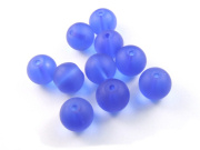 Perlen, satiniert, 10 mm, deep ocean blue