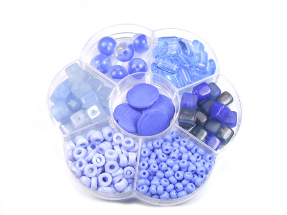 Perlen Box blau