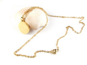 Halskette, Edelstahl, vergoldet, mit Anhänger
