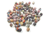 Perlen, böhmisch, marmorierte Kugeln, 6 mm, bunt