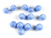 Perlen aus Glas, 12 mm, opak-blau