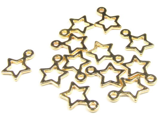 Anhnger, Sternchen, 10x14, goldfarben