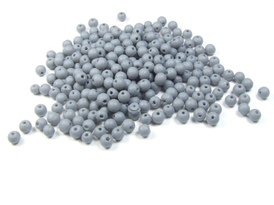 Perlen in Steinoptik, matt, 4 mm, steingrau