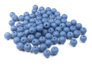 Perlen in Steinoptik, matt, 6 mm, blau