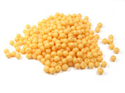 Perlen in Steinoptik, matt, 4 mm, gelb