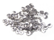 Metallperle, gewellte Scheiben, 6 mm, Antik Silber
