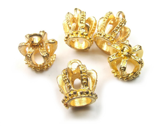 Anhnger, Krone, 12x14 mm, silberfarben