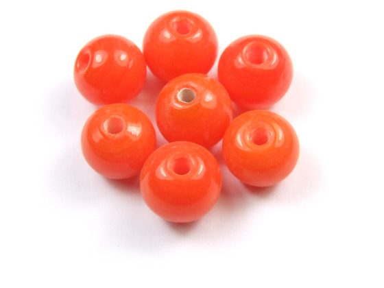 Perlen aus Glas, 8mm, orange