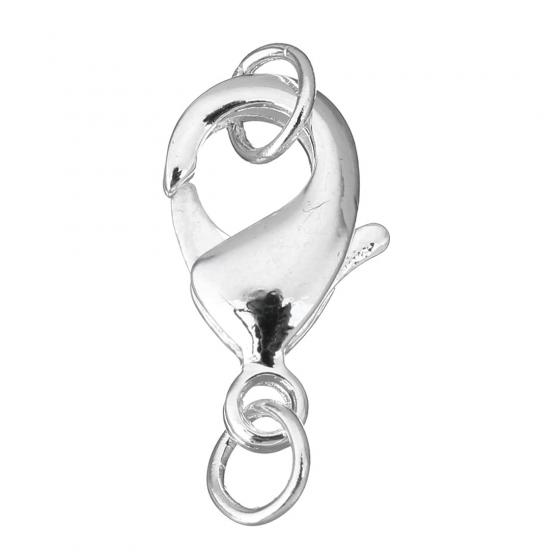Schmuckverschluss, Karabiner, silberfarben