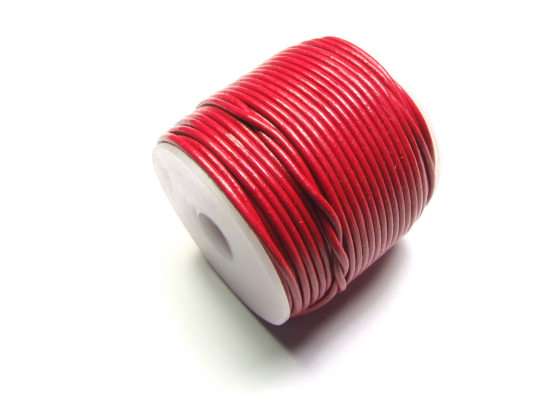 Lederband, rund, 1.5 mm, rot