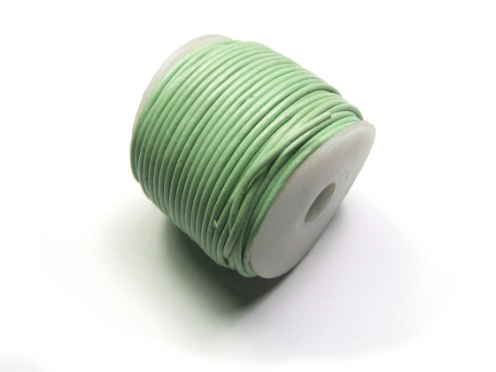 Lederband, rund, 1.5 mm, hellgr�n