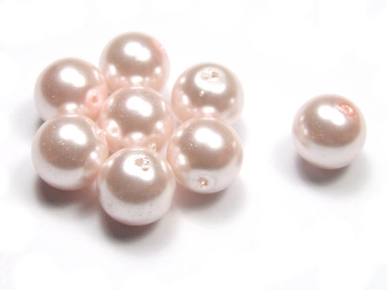 Glaswachsperlen, 10 mm, ros�