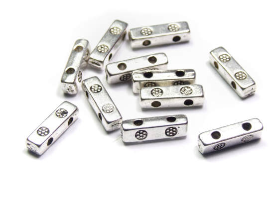 Metallspacer, St�bchen, 10x3 mm, 2 Loch