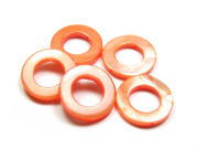Perlen aus Perlmutt, 20 mm, orange