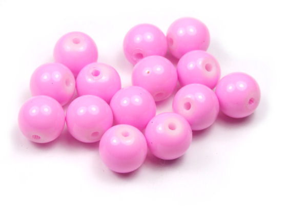 Perlen, 8mm, opak-pink