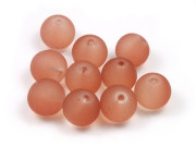 Perlen, Serie Satin C, 10mm, matt, bernsteinfarben