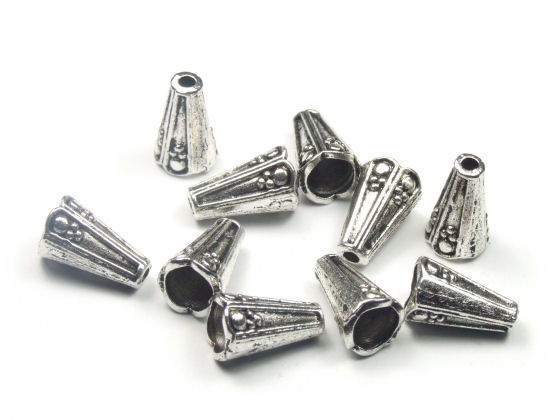 Perlkappen, lang, 12 x 8 mm