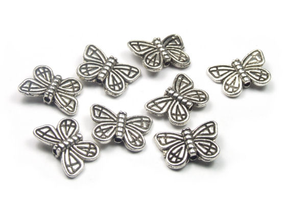 Metallperle, Schmetterling 14, 14 mm