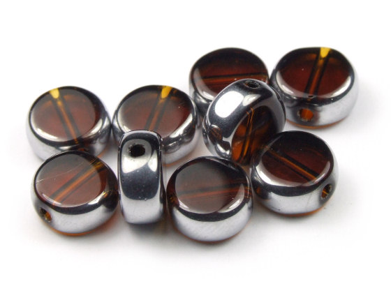 Glasperlen, 10 mm, coffee