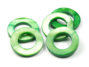 Perlmuttrondelle, 20 mm, grün