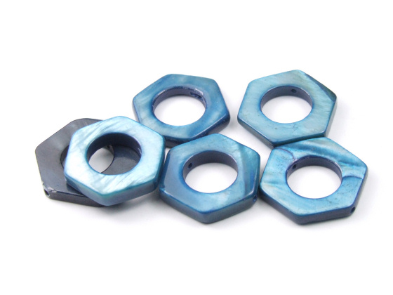 Muschelperlen,  20  mm, aqua