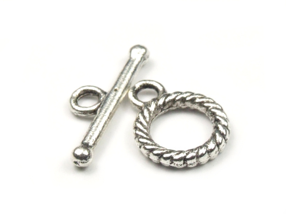 T-Schlie�e/Knebelverschluss, gedreht, 10 mm