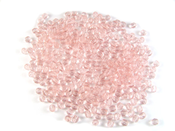 Glasschliffperlen, b�hmisch, 4 mm, rosaline