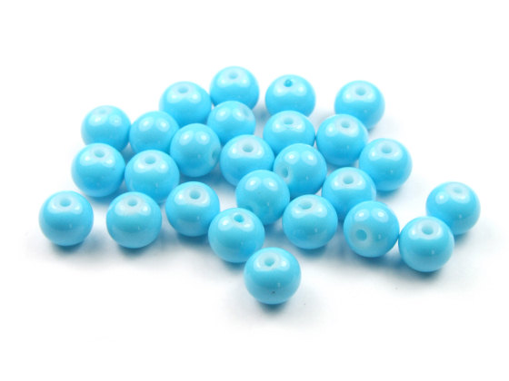 Perlen aus Glas, 6mm, opak-trkis