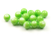 Perlen aus Glas, 8mm, opak-apfelgrün