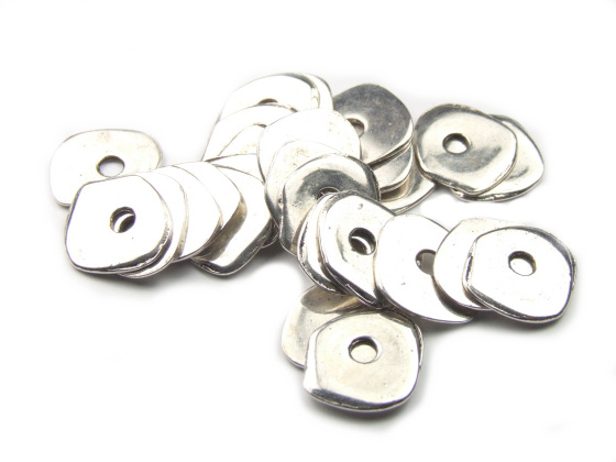 Metallperlen, Scheiben, 12 mm