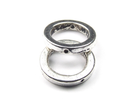 Metallperlen, gebohrte Ringe, 18 mm