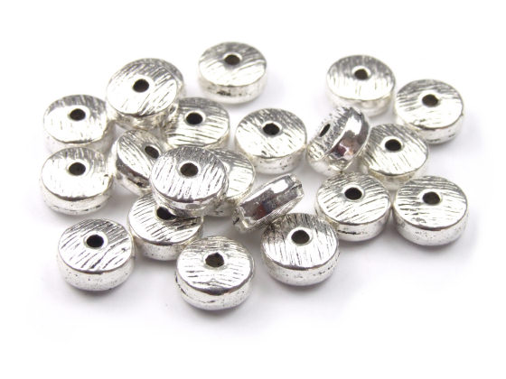 Metallperlen, Rondelle, 8x4 mm