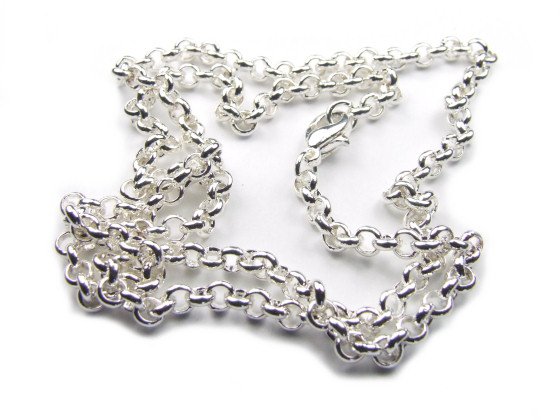 Kette mit Verschluss, 45 cm, silber