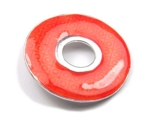Emailleschmuck, 45 mm, orange
