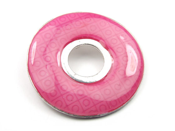 Emailleschmuck, 45 mm, hot pink