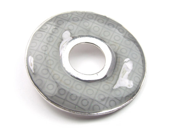 Emailleschmuck, 45 mm, silbergrau