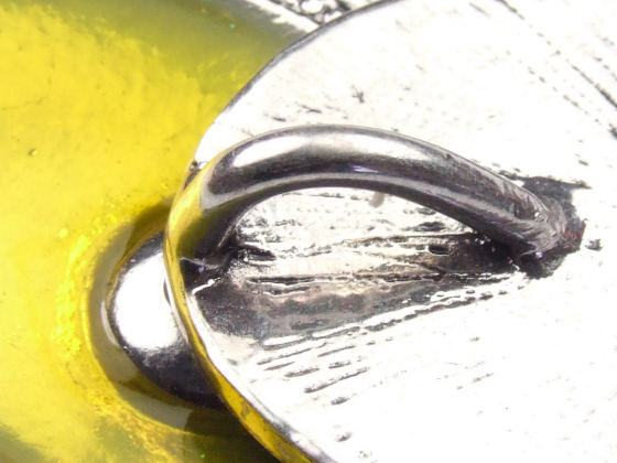 Emailleschmuck, 45x30 mm, silbergrau
