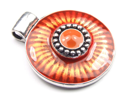 Emaille Anh�nger, 32 mm, orange
