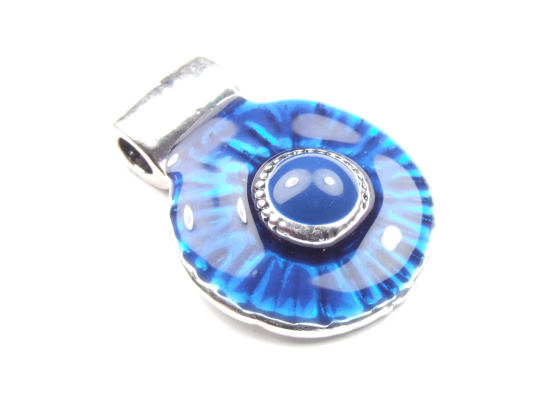 Emaille Anh�nger, 20 mm, blau