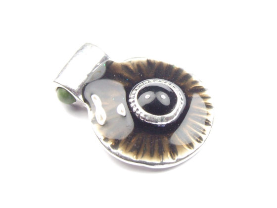 Emaille Anh�nger, 20 mm, schwarz